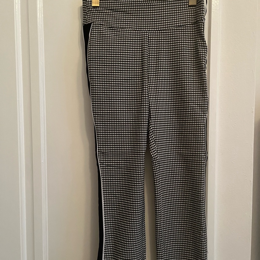 Point Zero Black and White Patterned Straight Leg Pants